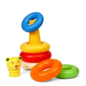 Plastic Baby Kids Teddy Stacking Rings Jumbo Toy